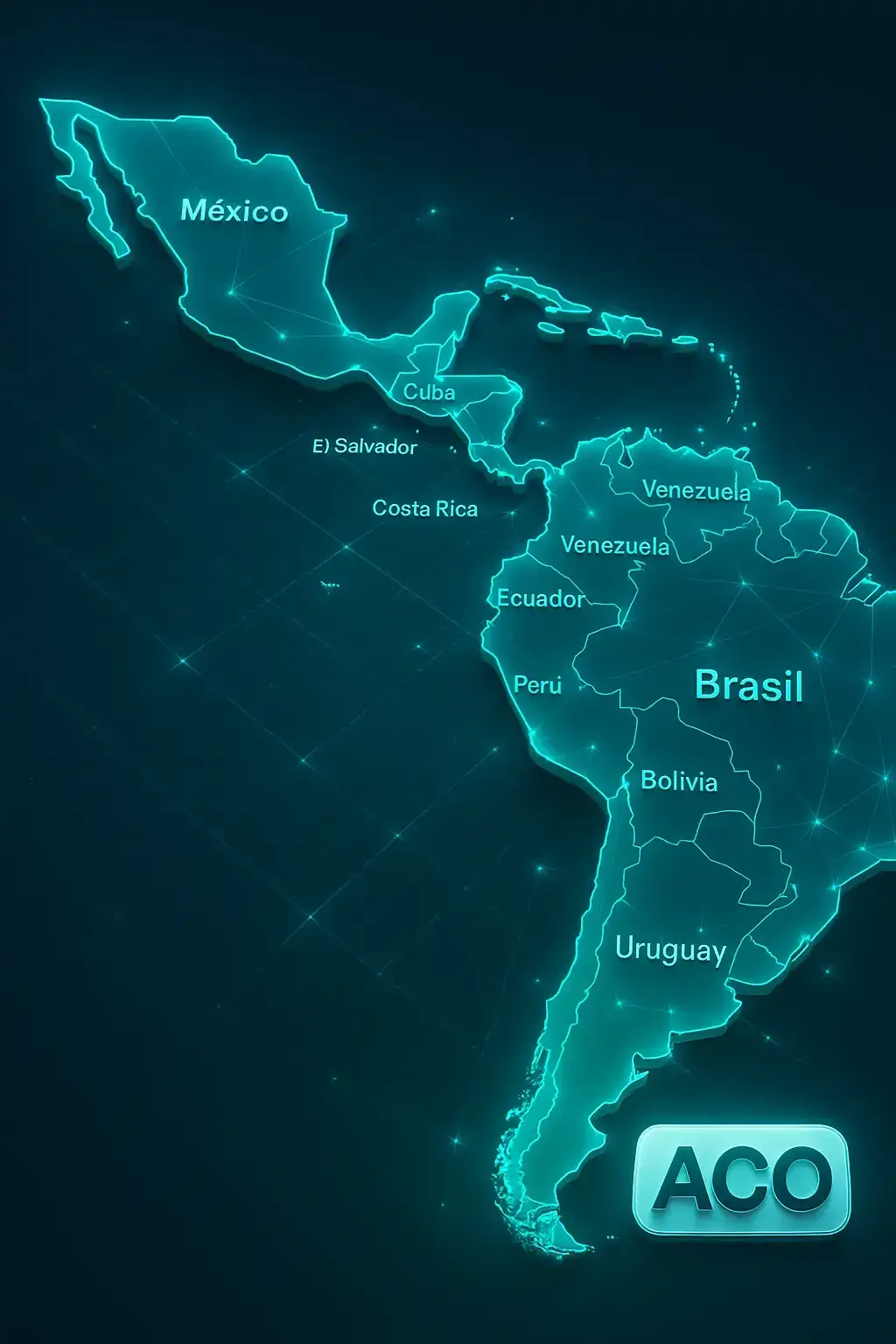 Mapa y red logística para ERP en Latinoamérica