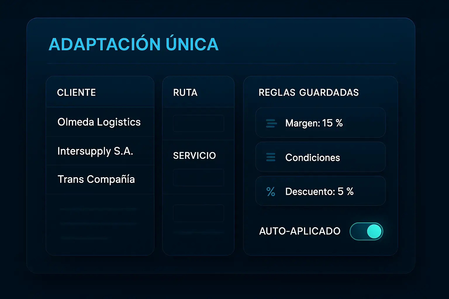 Configuraciones por cliente