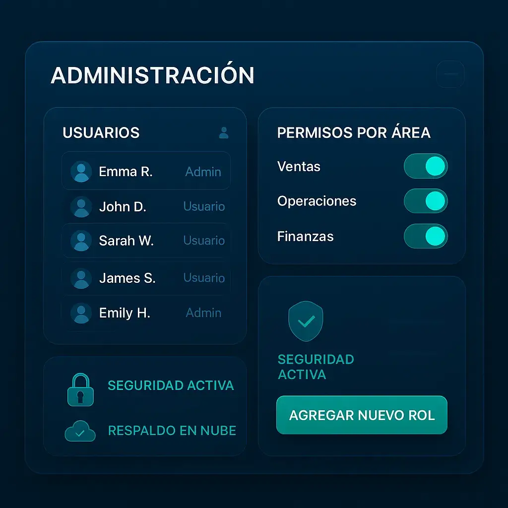 Administración, roles y seguridad