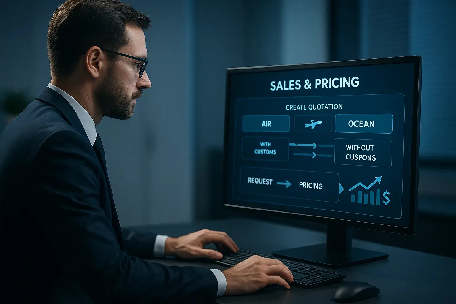 Pantalla del módulo de Ventas y Pricing con cotizaciones y flujos integrados